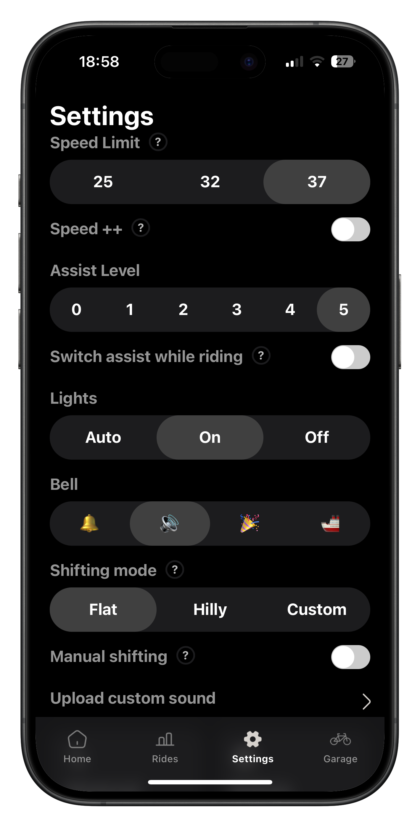 MoofMate full bike control